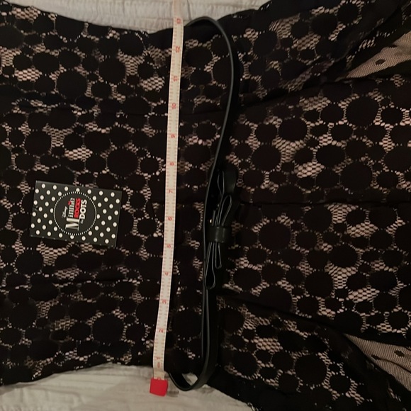 NWT Junior Disney Minnie Mouse Rock The Dots Black Lace Dress Size Small - Picture 10 of 10